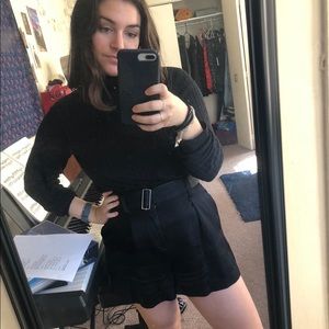 Gap High-Waisted Black Belted Shorts